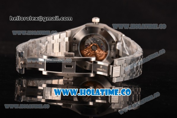 Audemars Piguet Royal Oak 41 Miyota 9015 Automatic Full Steel with White Dial and Silver Stick Markers (EF) - Click Image to Close